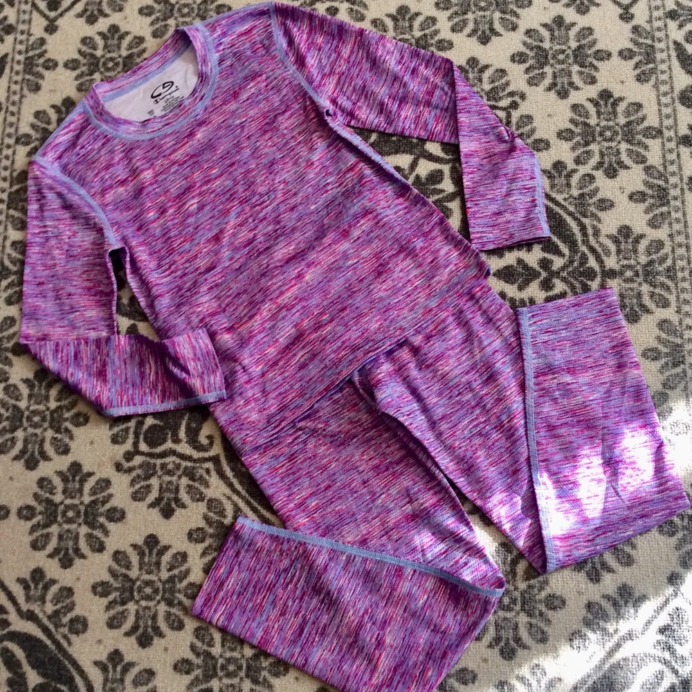 Champions Girls 2pc Purple Pajamas Size S